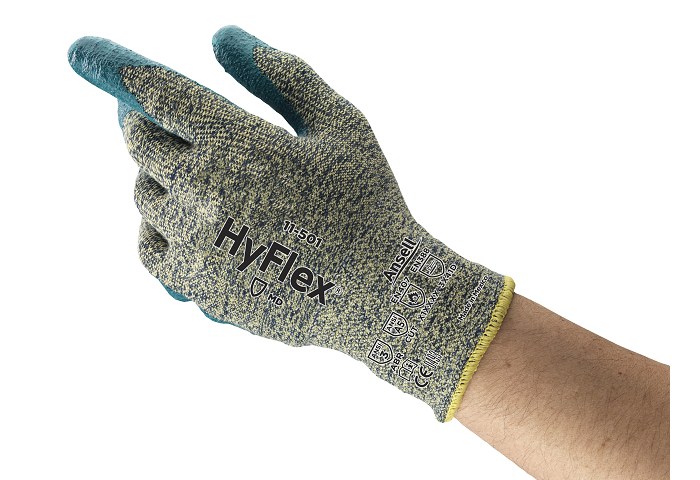 Imágen de Ansell Hyflex INTERCEPT™ 11-501 Azul/Gris 6 Kevlar Guantes resistentes a cortes (Imagen principal del producto)