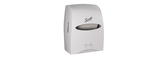 Imagen de Kimberly-Clark 46254 Scott Essential 1 Rollo estándar Blanco Dispensador de toallas de rollo duro (Imagen principal del producto)