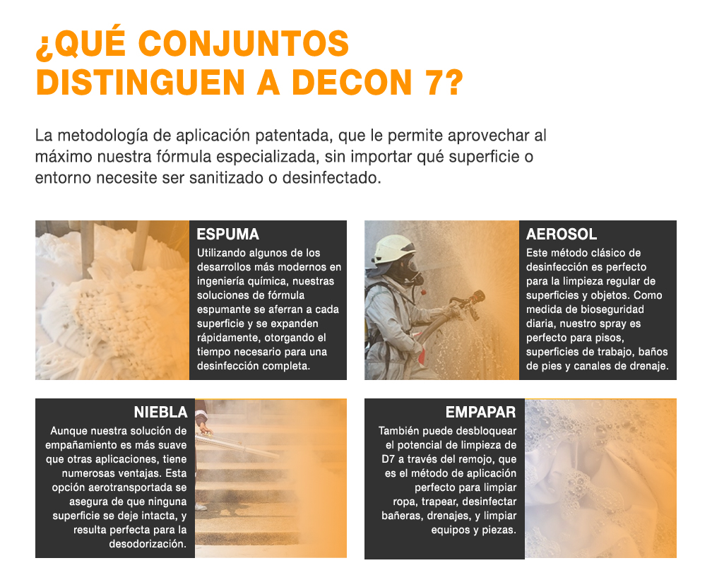 ¿QUÉ CONJUNTOS DISTINGUEN A DECON 7?