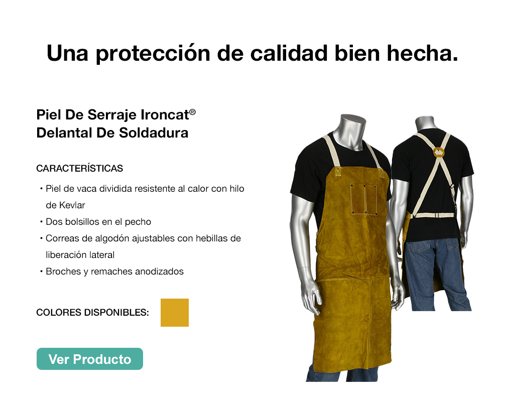 Piel De Serraje Ironcat®  
Delantal De Soldadura