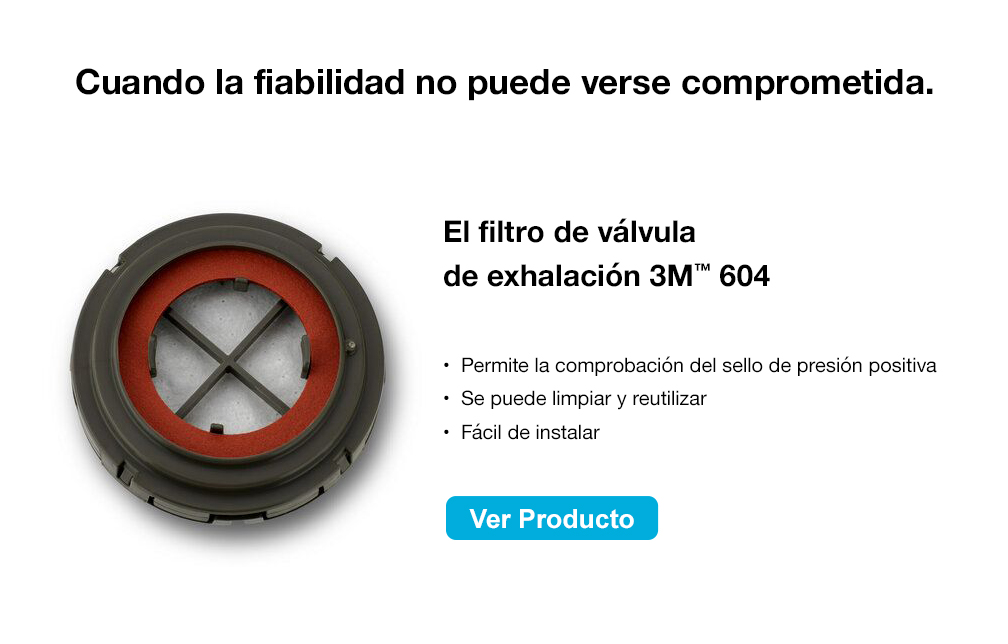El filtro de válvula de exhalación 3M™ 604