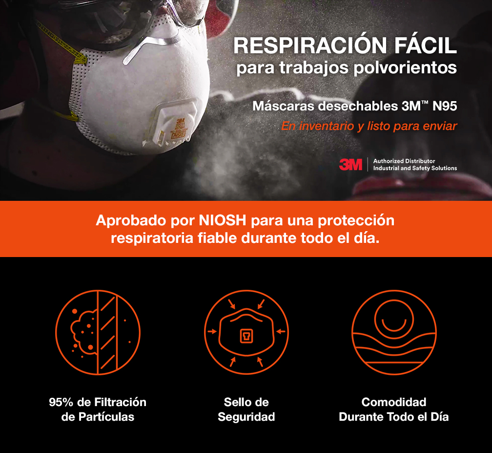 Respiración fácil para trabajos polvorientos.