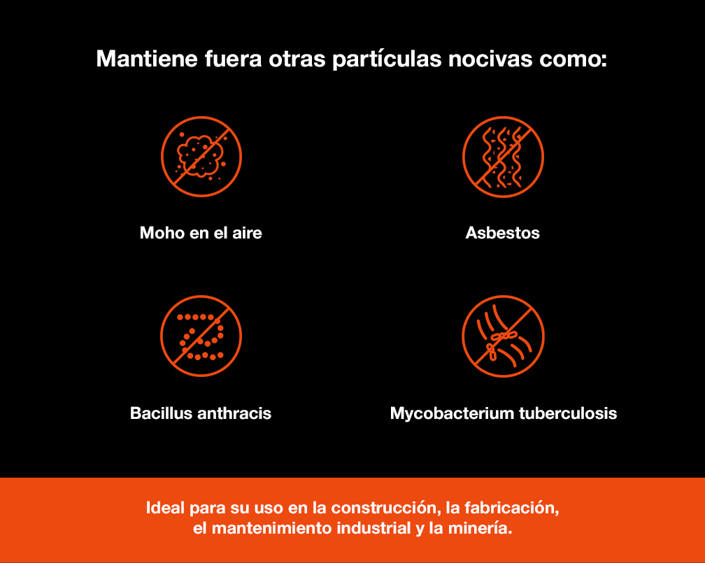Mantiene fuera otras partículas nocivas como: