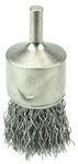 imagen de Weiler Stainless Steel Cup Brush - Unthreaded Stem Attachment - 1 in Diameter - 0.020 in Bristle Diameter - Cup Material: Nickel-Plated - 10381