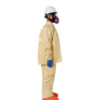 DuPont Tychem Conjunto de overol (tipo peto) y chamarra 6000 SFR FS750TLT4X000400 - tamaño 4X - Tychem 6000 SFR - Tostado suave