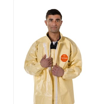 DuPont Tychem Conjunto de overol (tipo peto) y chamarra 6000 SFR FS750TLT4X000400 - tamaño 4X - Tychem 6000 SFR - Tostado suave